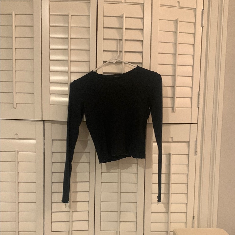 Brandy Melville Navy Blue Fitted Shirt